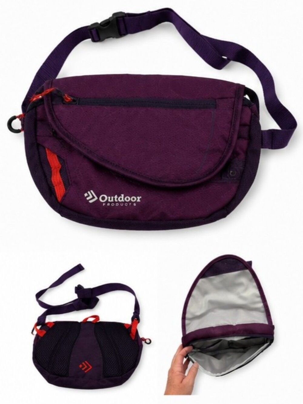 Outdoor Products Fanny Pack Belt Pouch Hiking Crossbody Bag Purple